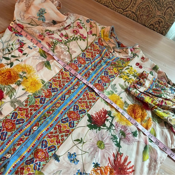 JOHNNY WAS Woven Print Button Front Tunic! New without Tag. XL - Picture 10 of 14